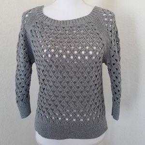 American Eagle gray sweater crochet size medium